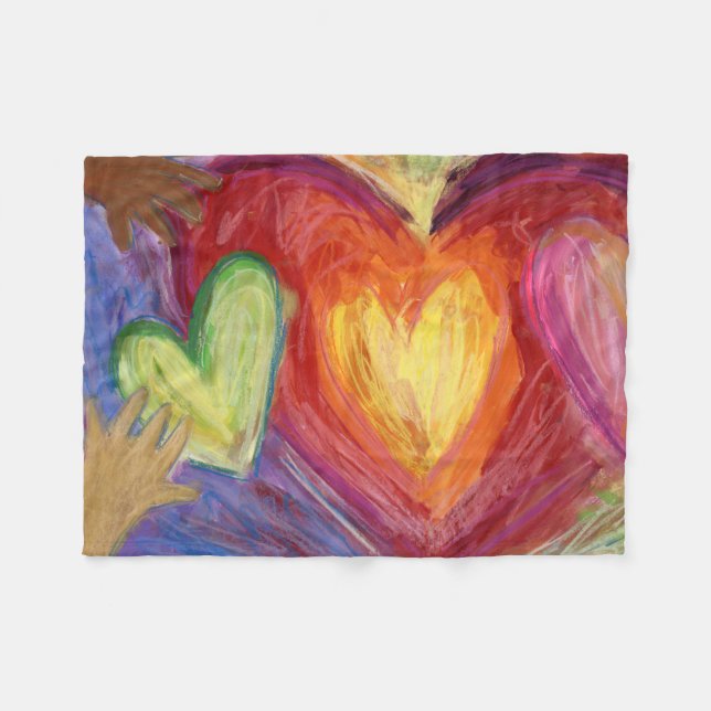 Diversity, Equity, Inclusion Fleece Throw Blanket (Front (Horizontal))