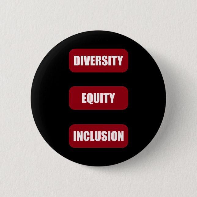 Diversity Equity Inclusion Pack Sticker  Button (Front)