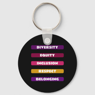 Diversity Equity Inclusion Respect Belonging Pack  Keychain