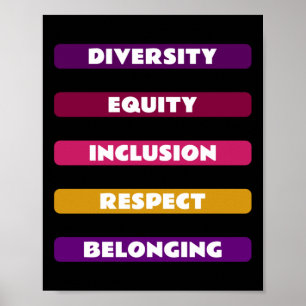 Diversity Equity Inclusion Respect Belonging Pack  Poster