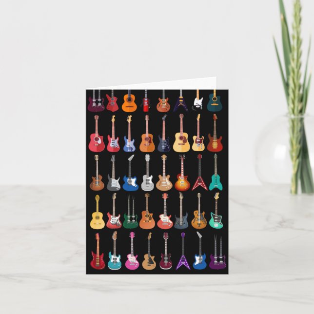 Diversity Guitar Shirt Guitar Lover Music For Men Thank You Card (Front)