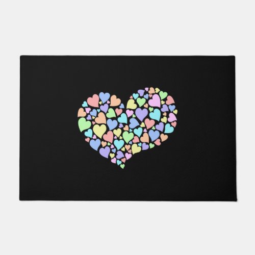 Diversity Hearts Rainbow Heart Love Peace Unity Doormat