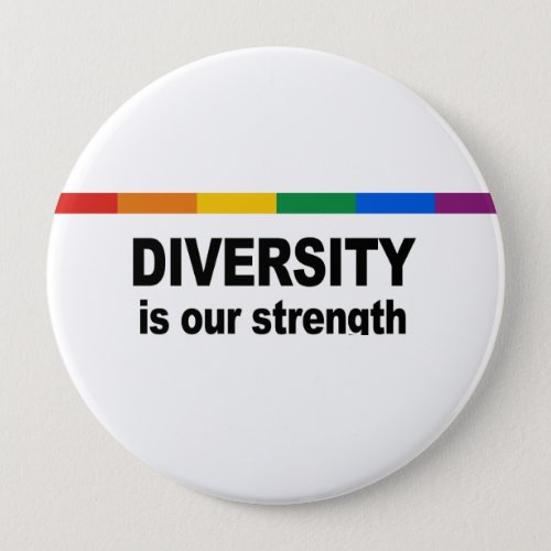 Diversity is a strength pinback button