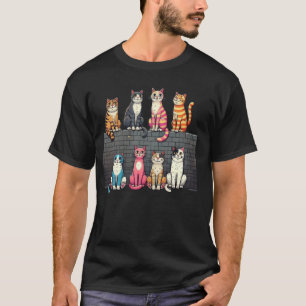 Diversity Kitten Lover Wall Fence Pet Owner Cute C T-Shirt