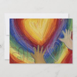 Diversity Love Hearts Hands Colorful Invitation