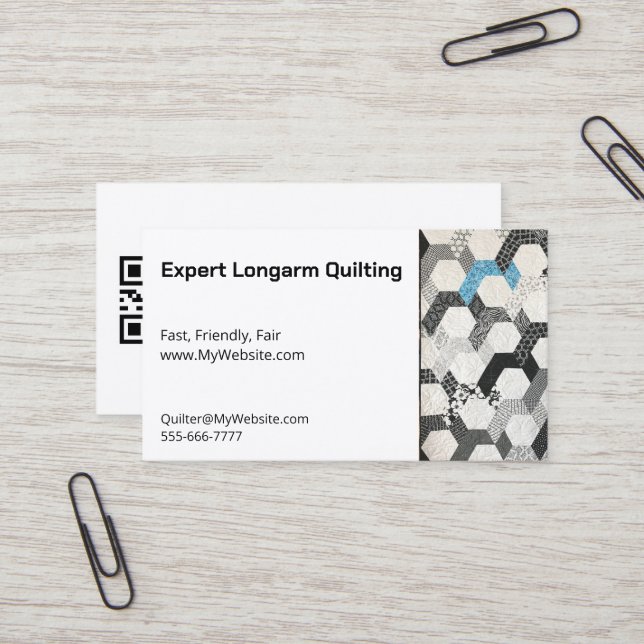 Diversity Quilt Fully Customizable Biz Cards (Front/Back In Situ)