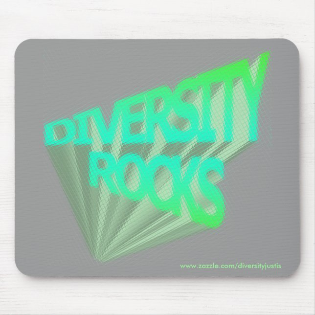 Diversity Rocks (Iced Neon) Mousepad (Front)