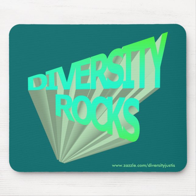 Diversity Rocks (Neon) Mousepad (Front)
