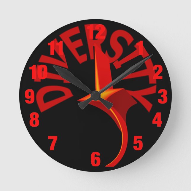 Diversity Swirling Star Clock (Front)