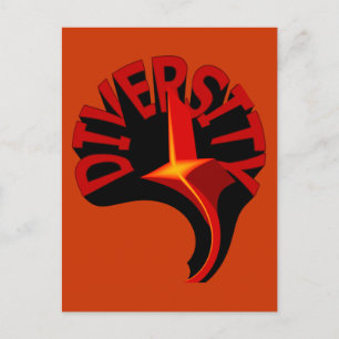 Diversity Swirling Star Postcard