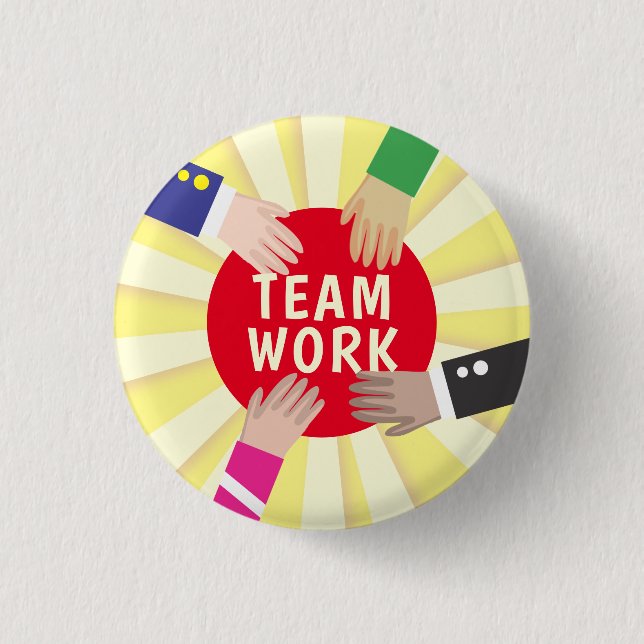 Diversity teamwork employee recognition award button (Front)