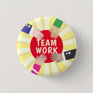 Diversity teamwork employee recognition award button