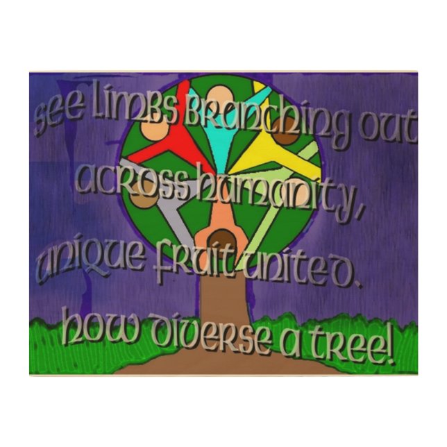 Diversity Tree Wood Wall Decor (Front)