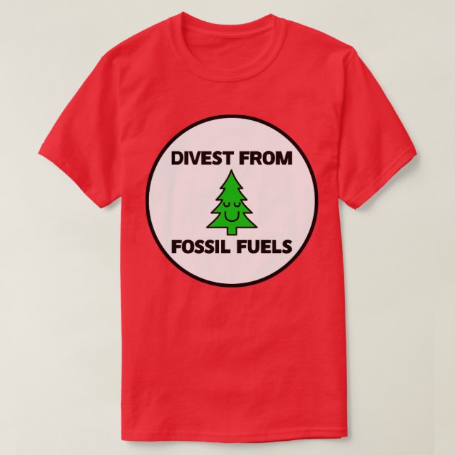 Divest From Fossil Fuels Renewable Energy T-Shirt (Design Front)