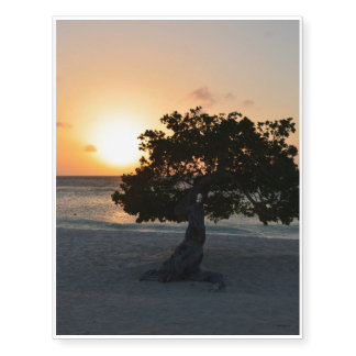 Divi Tree Sunset Temporary Tattoos