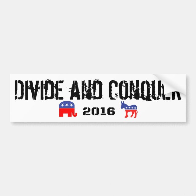Divide and Conquer 2016 Bumper Sticker (Front)