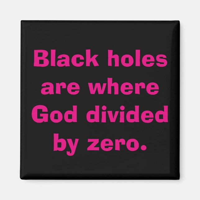 Divide by Zero Math Magnet (Front)