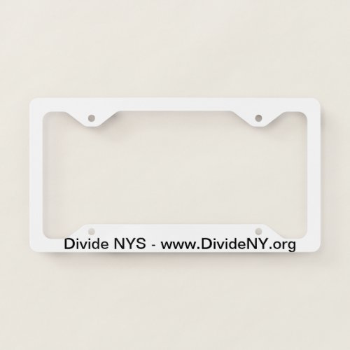 Divide NY License Plate Frame