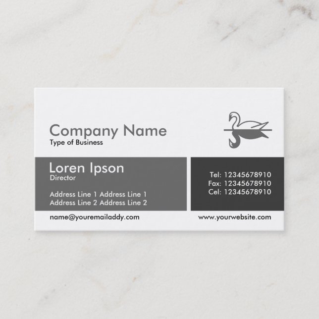 Divided Band - Shades of Gray Business Card (Front)