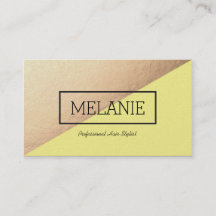 Divided Business Cards in Yellow