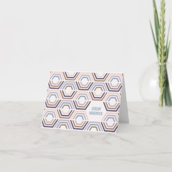 Divided Hexagons Folded Note Card - Eggplant by AmberBarkley at Zazzle