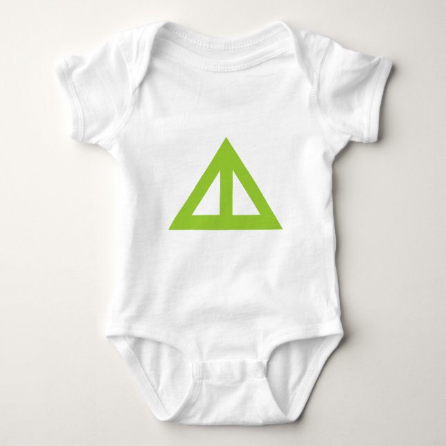 Divided Triangular Arrow Baby Bodysuit (Front)