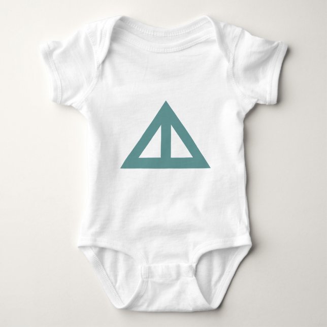 Divided Triangular Arrow Baby Bodysuit (Front)