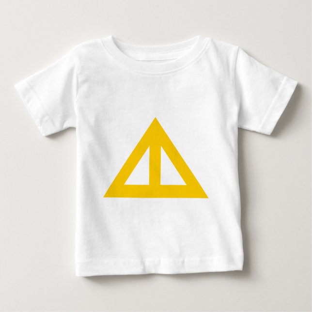 Divided Triangular Arrow Baby T-Shirt (Front)