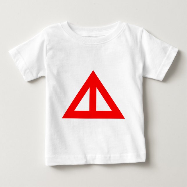 Divided Triangular Arrow Baby T-Shirt (Front)