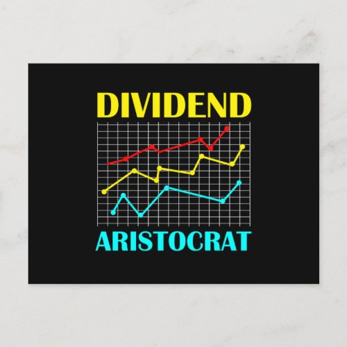 Dividend Aristocrat Money Stocks Investor Gift Postcard