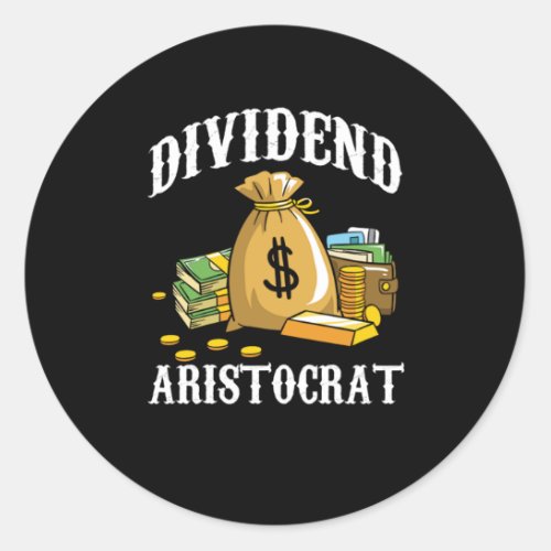 Dividend Aristocrat Money Stocks Investors Gift Classic Round Sticker