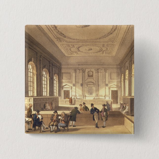 Dividend Hall at South Sea House Pinback Button (Front)