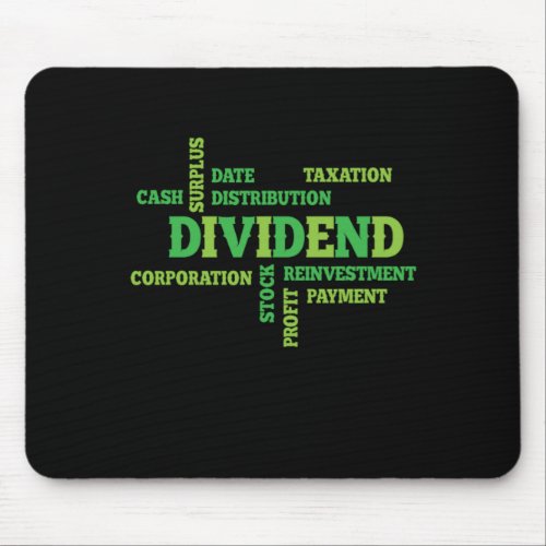 Dividend Money Stocks Investor Capitalism Gift Mouse Pad