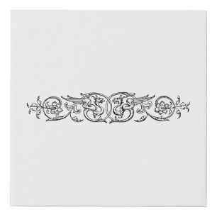 divider beautiful flowers separator faux canvas print