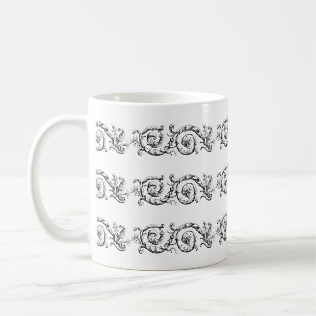 Divider Flourish Ornamental Coffee Mug (Left)