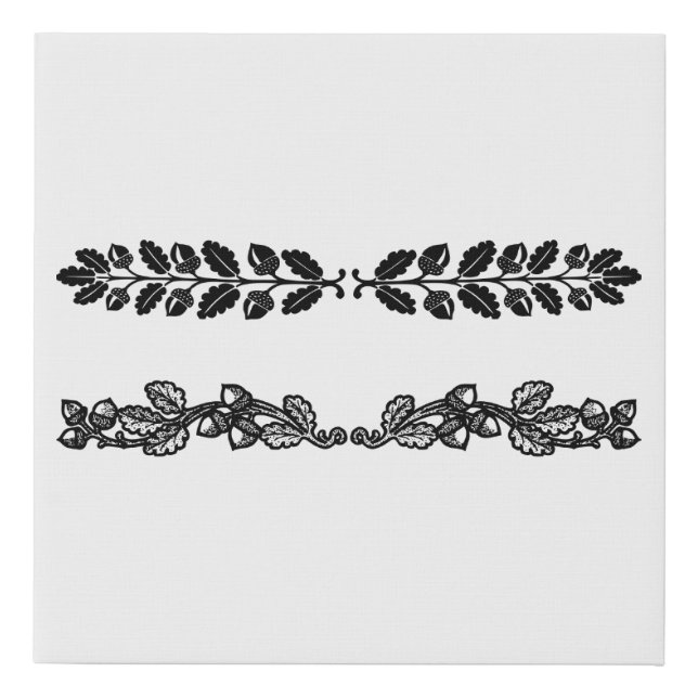 divider flower background separator faux canvas print (Front)