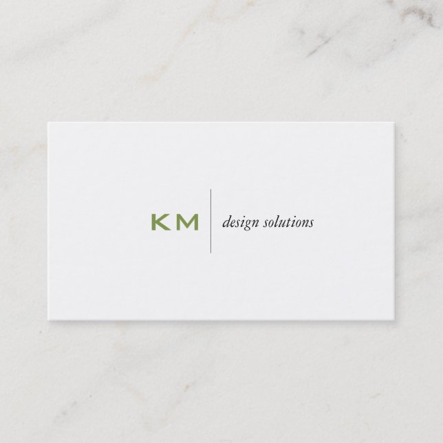 Divider Line (apple green) Tab Business Card (Front)