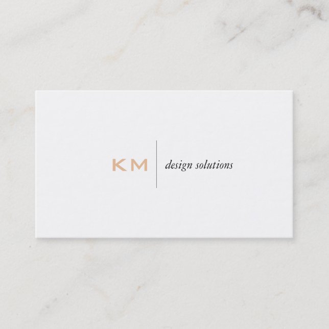 Divider Line (Light Apricot) Tab Business Card (Front)