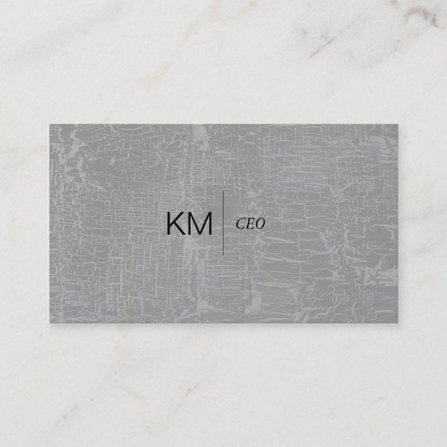 Divider Line with Black Tab / Marbled Gray Business Card (Front)