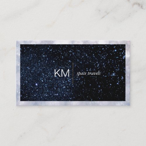 Divider Line with Black Tab  Night Sky Business C Business Card