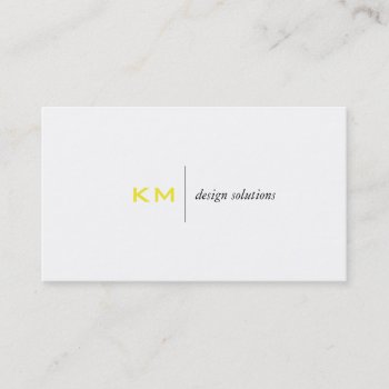 Divider Line (yellow) Tab Business Card by lovely_businesscards at Zazzle