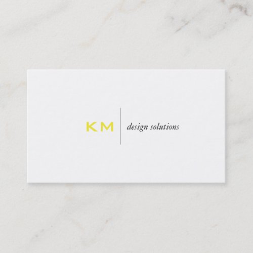 Divider Line Yellow Tab Business Card