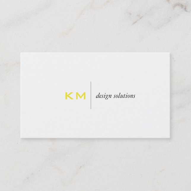 Divider Line (Yellow) Tab Business Card (Front)