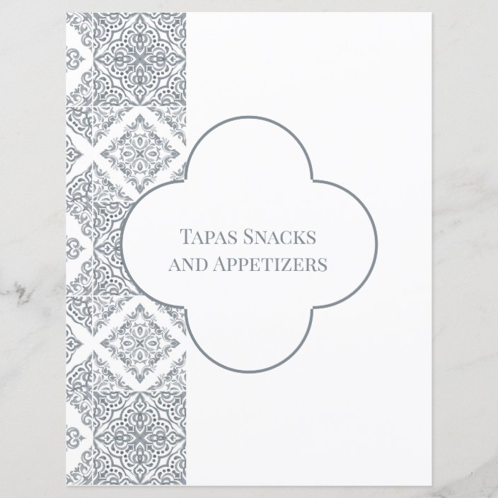 Divider Page for Grey Spanish Tile Binder