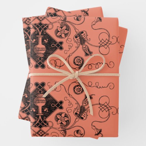 divider_separator_line_art_vintage 3 wrapping paper sheets