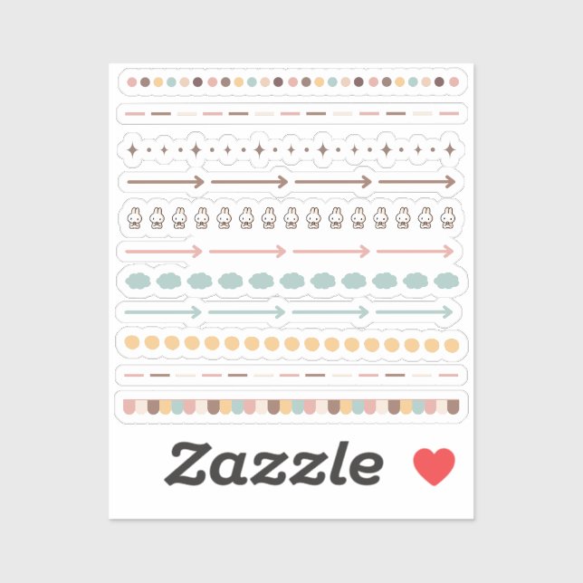 Dividers tiny latte sheet sticker (Sheet)