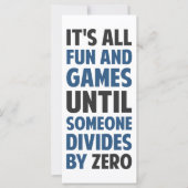 Dividing By Zero Is Not A Game (Front)