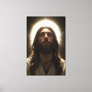 Divina Mirada: Christ in the Golden Light Canvas Print