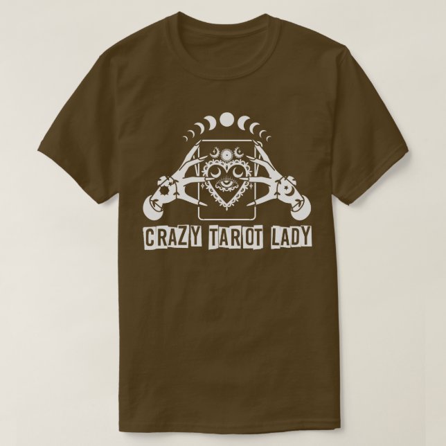 Divination Crazy Tarot Lady Crystal Ball Tarot Car T-Shirt (Design Front)