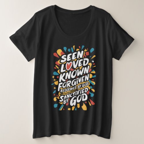 Divine Affirmation Embracing Spiritual Identity Plus Size T_Shirt